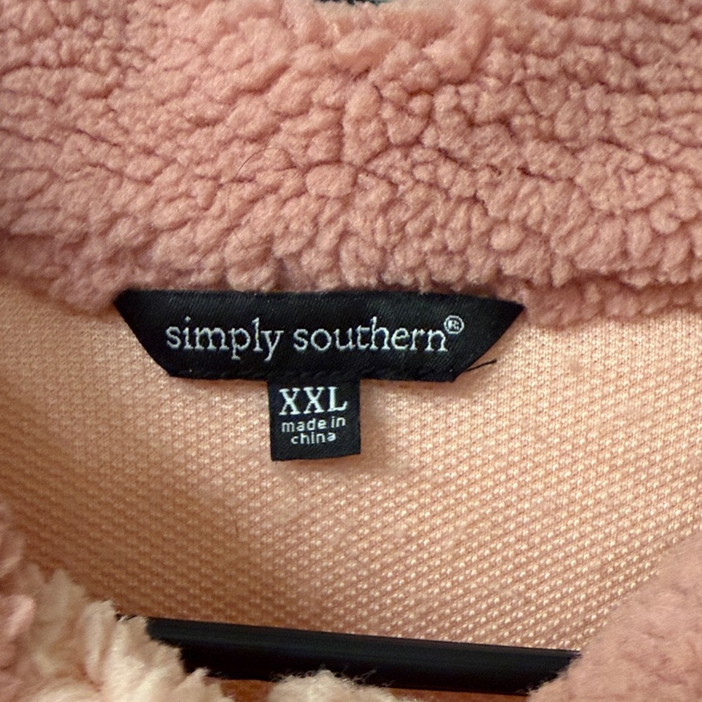 Simply Southern Blush Teddy Jacket - Picture 3 of 5